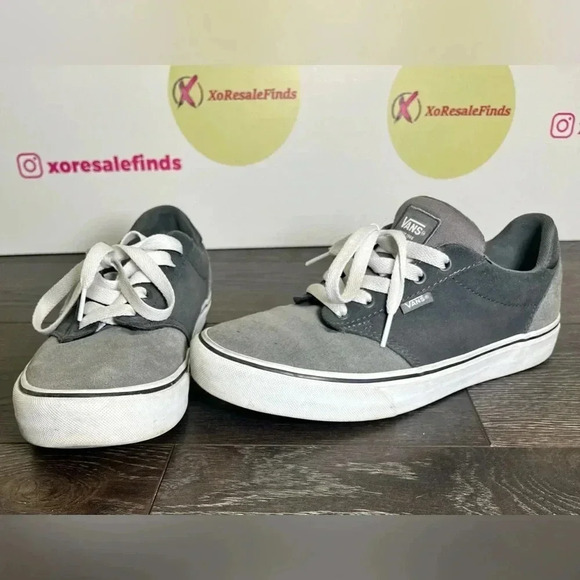Vans Other - Vans Men's Atwood Deluxe Retro Suede Asphalt/White Skate Sneakers - Size 9